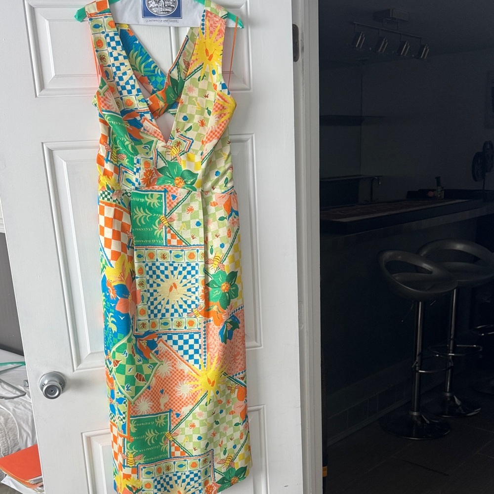 Ramy Brook Vibrant Patchwork Midi Dress